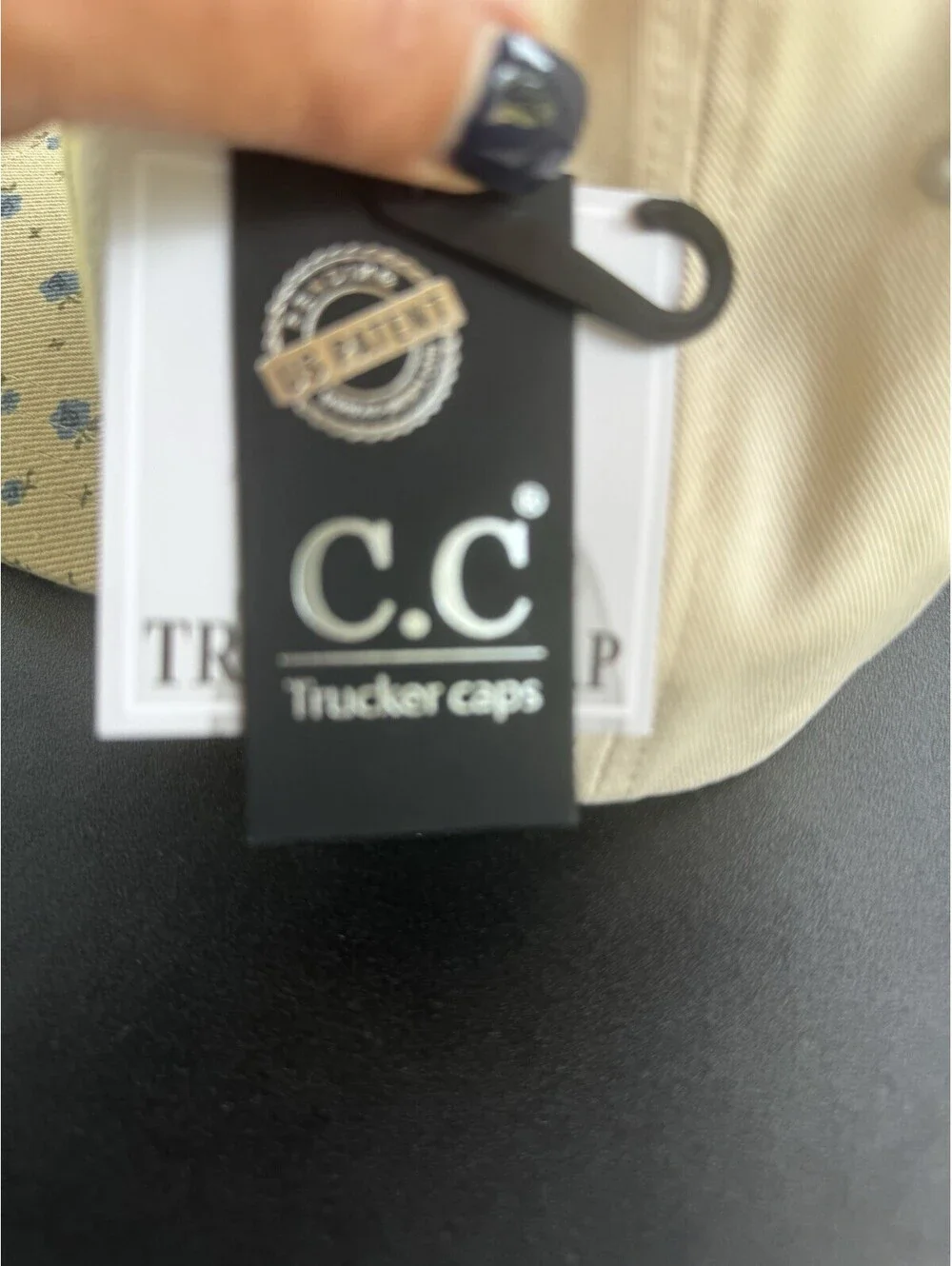 C.C Exclusives Floral Ponytail Hat Blue Rose Criss Cross Baseball Cap NWT